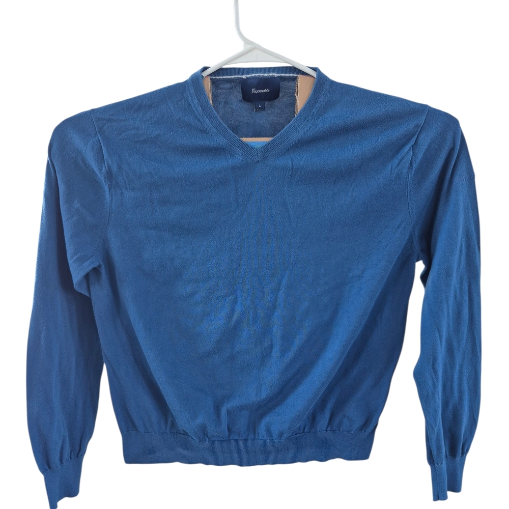Roma Men's Blue Sweater Size Large